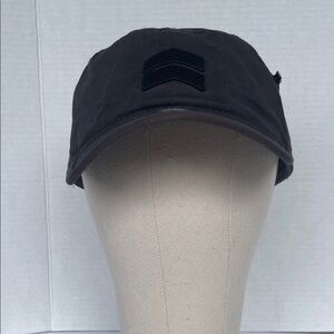 KURTZ Black Military Distressed Style Cap Fitted Unisex Size Large